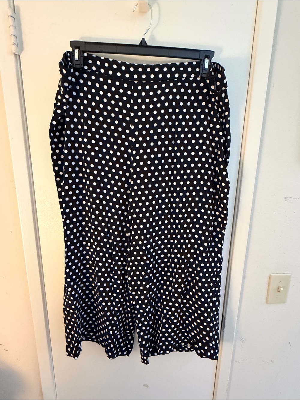 MICHAEL Michael Kors Black Polka Dot wide Leg capris